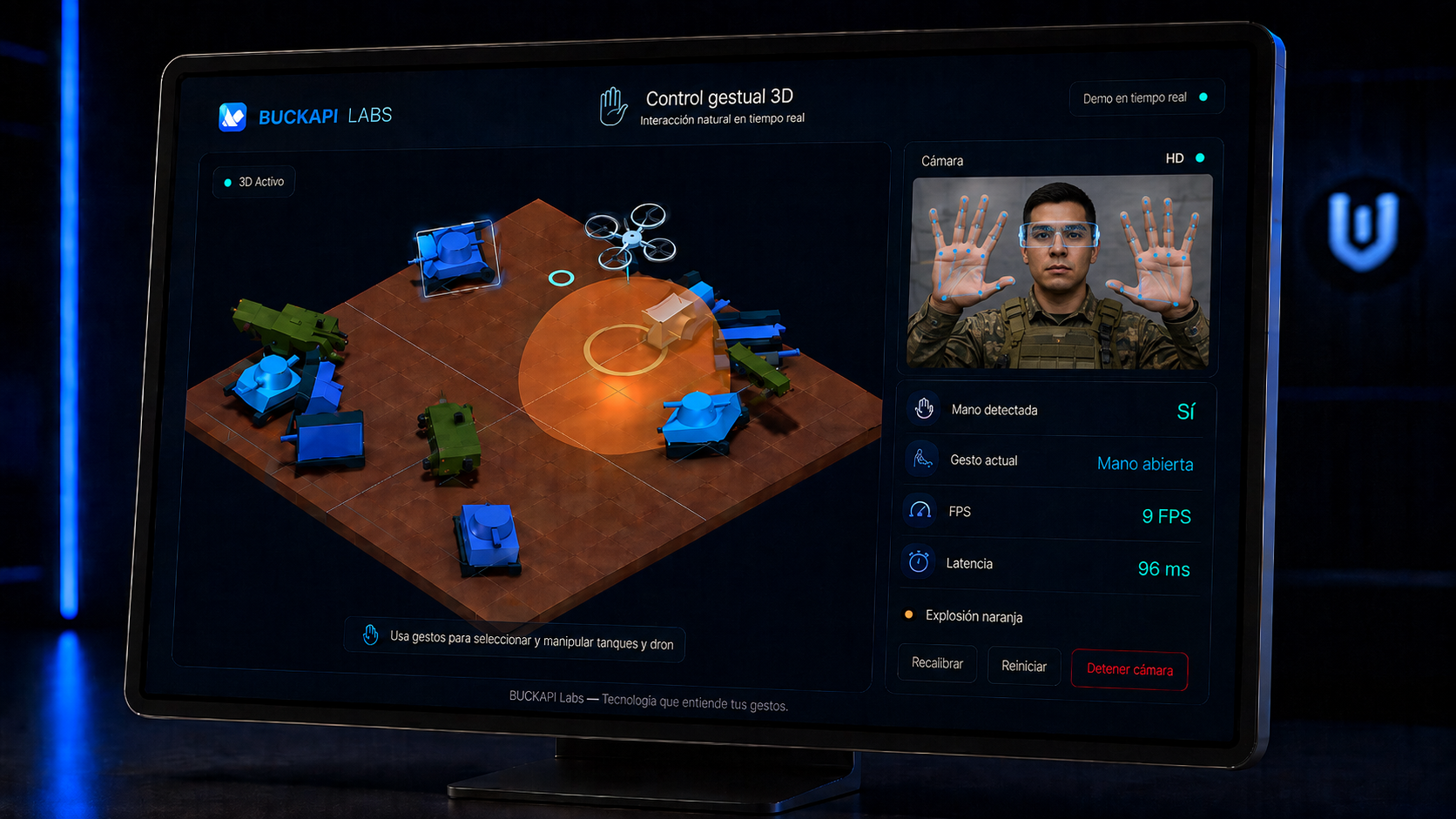 Control gestual 3D de BUCKAPI Labs